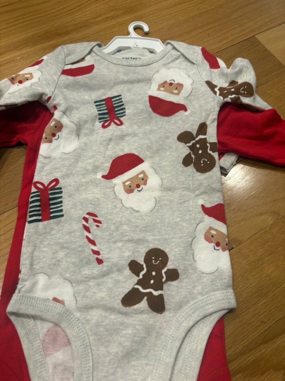 Carters Size 9 months My First Christmas Bodysuit Set of 3 - Picture 3 of 3
